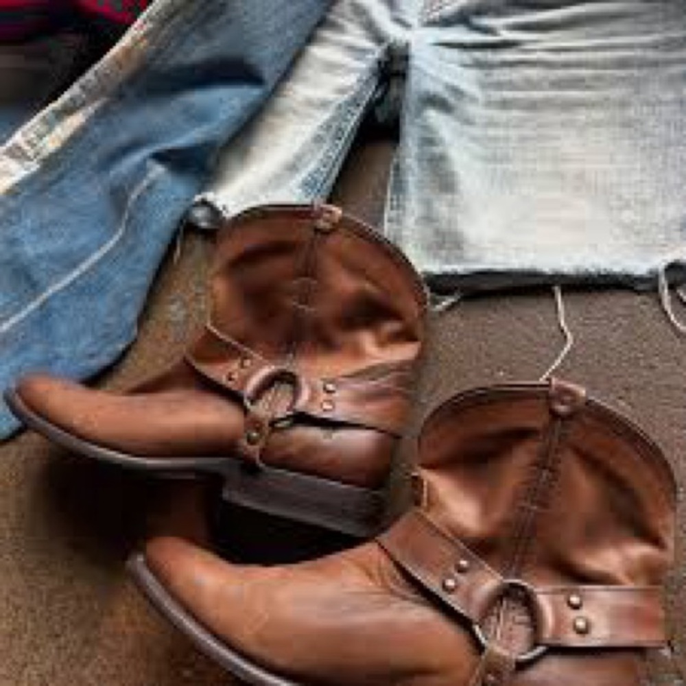 🤎 Frye Wyatt Harness Short Boots – Brown, Women’s 8.5 🤎